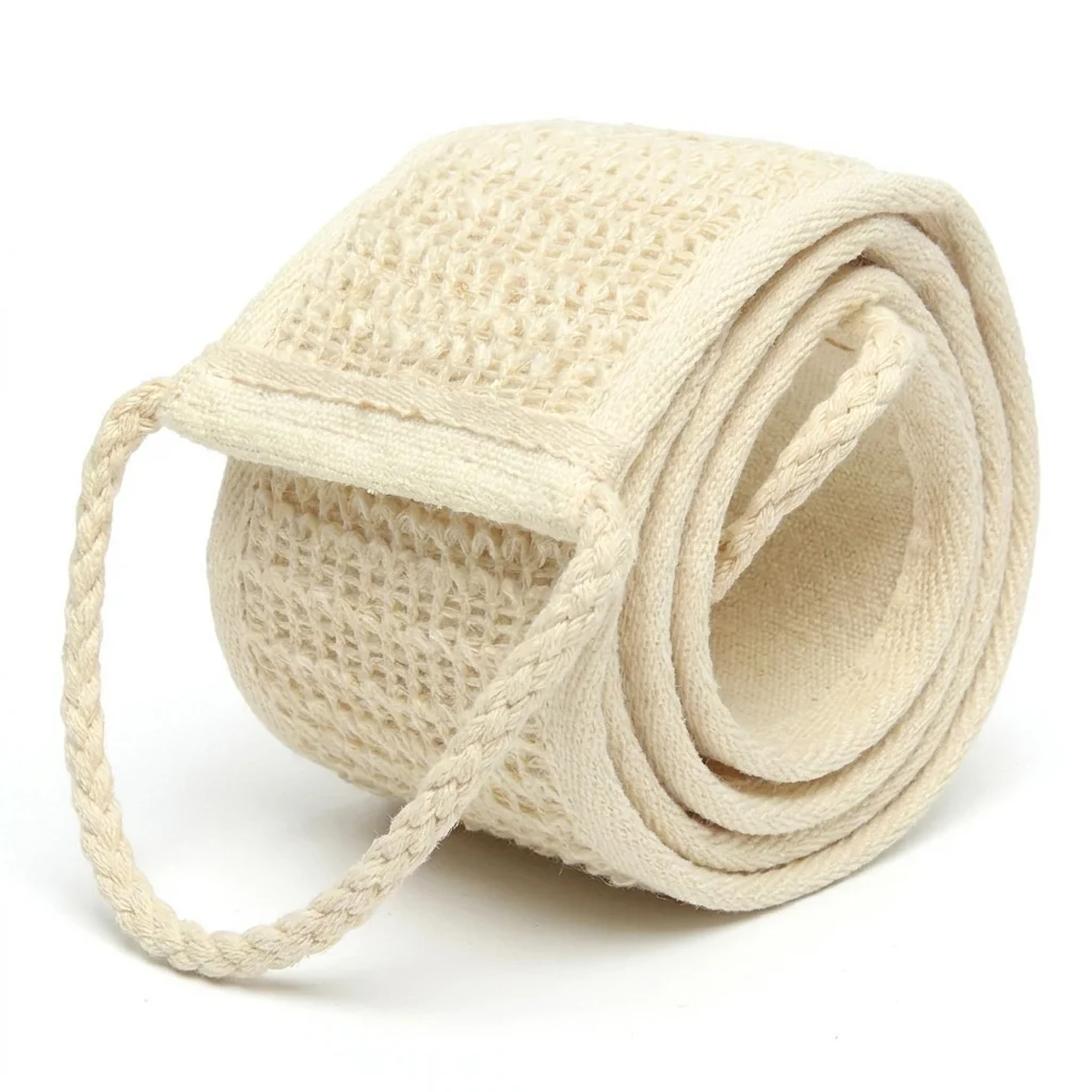 Esfoliante Natural de Sisal Longo com Corda, Toalha de Banho Exfoliante para Limpeza Profunda, Loofah para Massagem Corporal para Banho, Spa e Casa