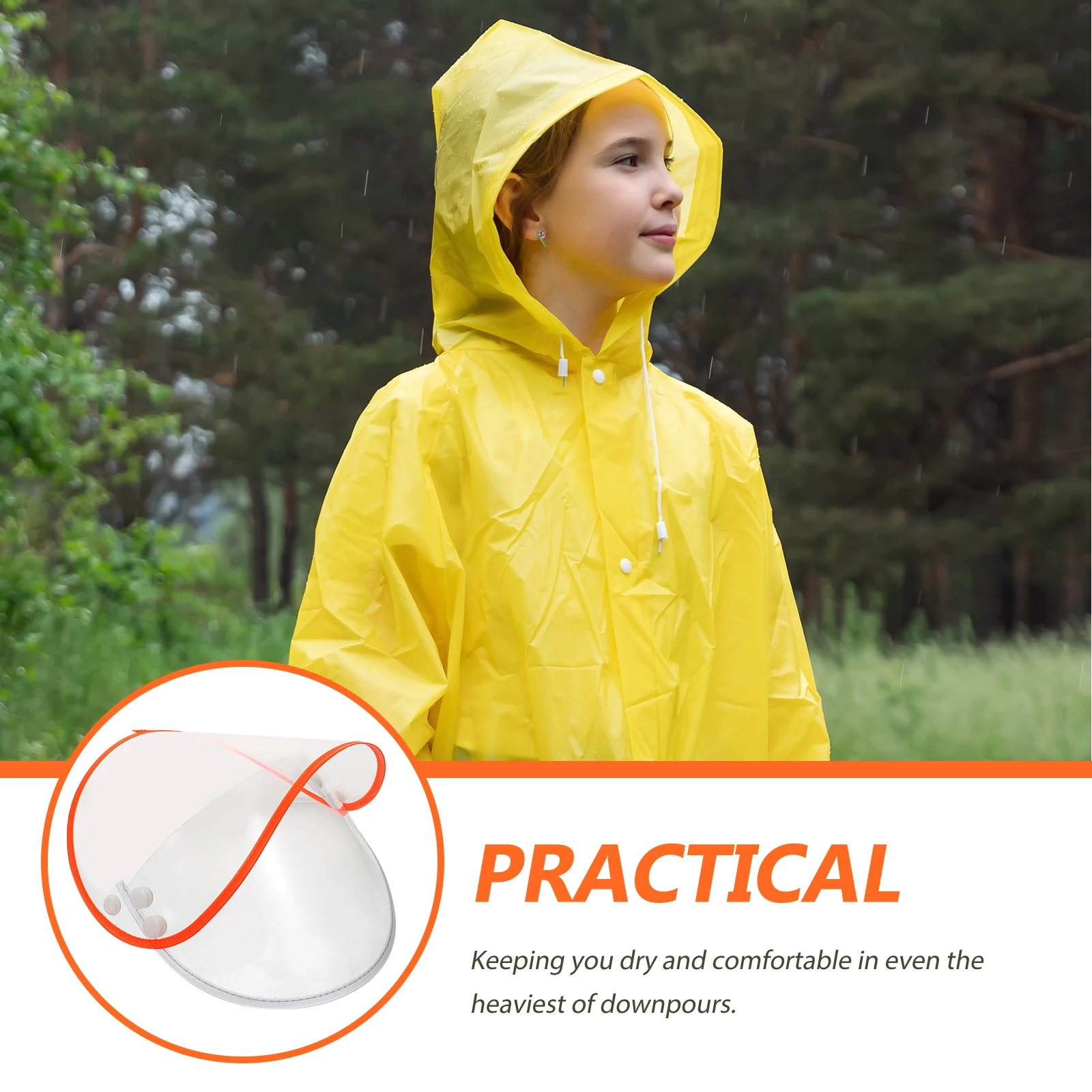 

Rainproof Hat Clear Hood Poncho Brim Shield Replaceable Face Protector Face Protector For Rain Poncho Cycling Gear