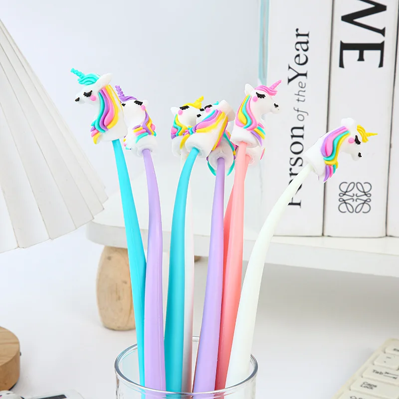 24Pcs Wholesale New Unicorn Yaoyao gel pens Novelty Cartoon Student Stationery Gifts Back to school