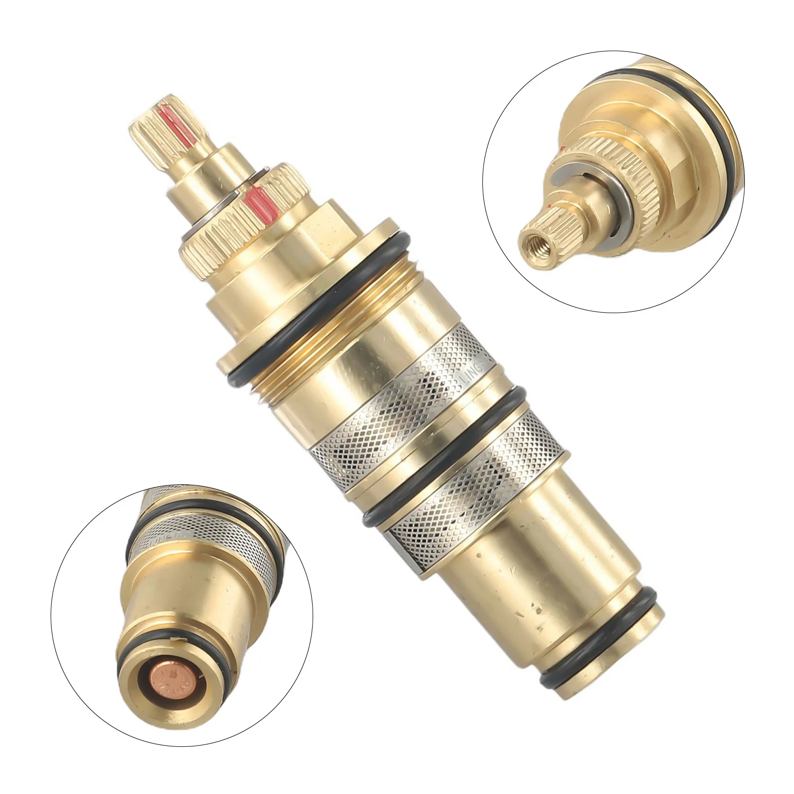 Thermostatic Cartridge 1 Pcs 20 - 50 ℃ Accessories Brass Easy To Install Gold Temperature Control High Quality