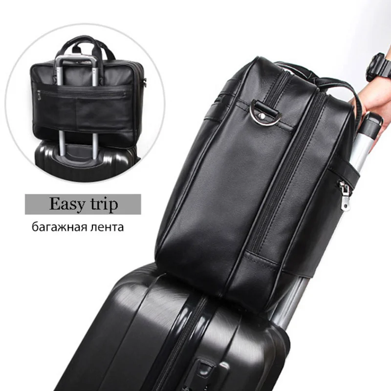 Imagem -06 - Nappa Couro Genuíno 17 Polegada Bolsa para Portátil Bolsa de Negócios dos Homens Maleta Viagem Bolsas de Computador de Trabalho Luxo Bolsas Classe Superior