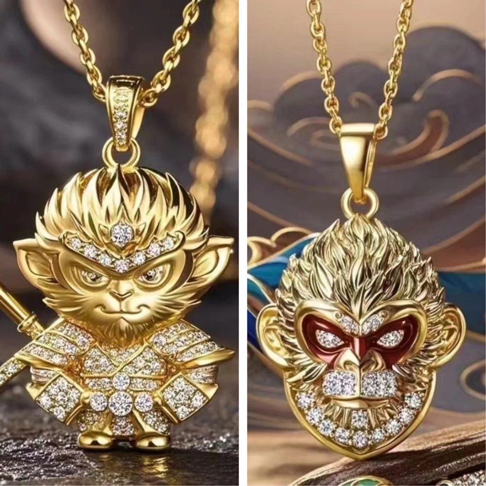 New Game Black Myth Wukong Cosplay Props Jewelry Pendant Wu Kong Jingu Bang Fashion Necklace Men Women Xmas Birthday Party Gifts