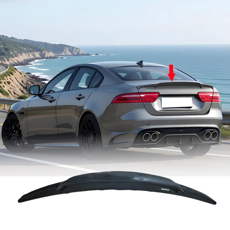 

For 2015-2024 JAGUAR XE XEL Spoiler Wings Carbon Fiber Rear Wing Tail Wing Trunk Spoiler Auto Accessories
