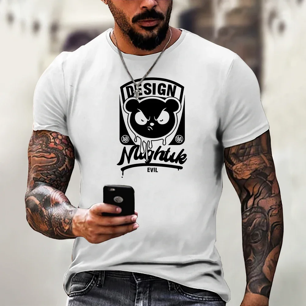 تي شيرت رجالي ثلاثي الأبعاد بقصة ضيقة، فريد من نوعه جريئة، نمط للشارع كاجوال والتمرين - رقبة دائرية سريعة الجفاف