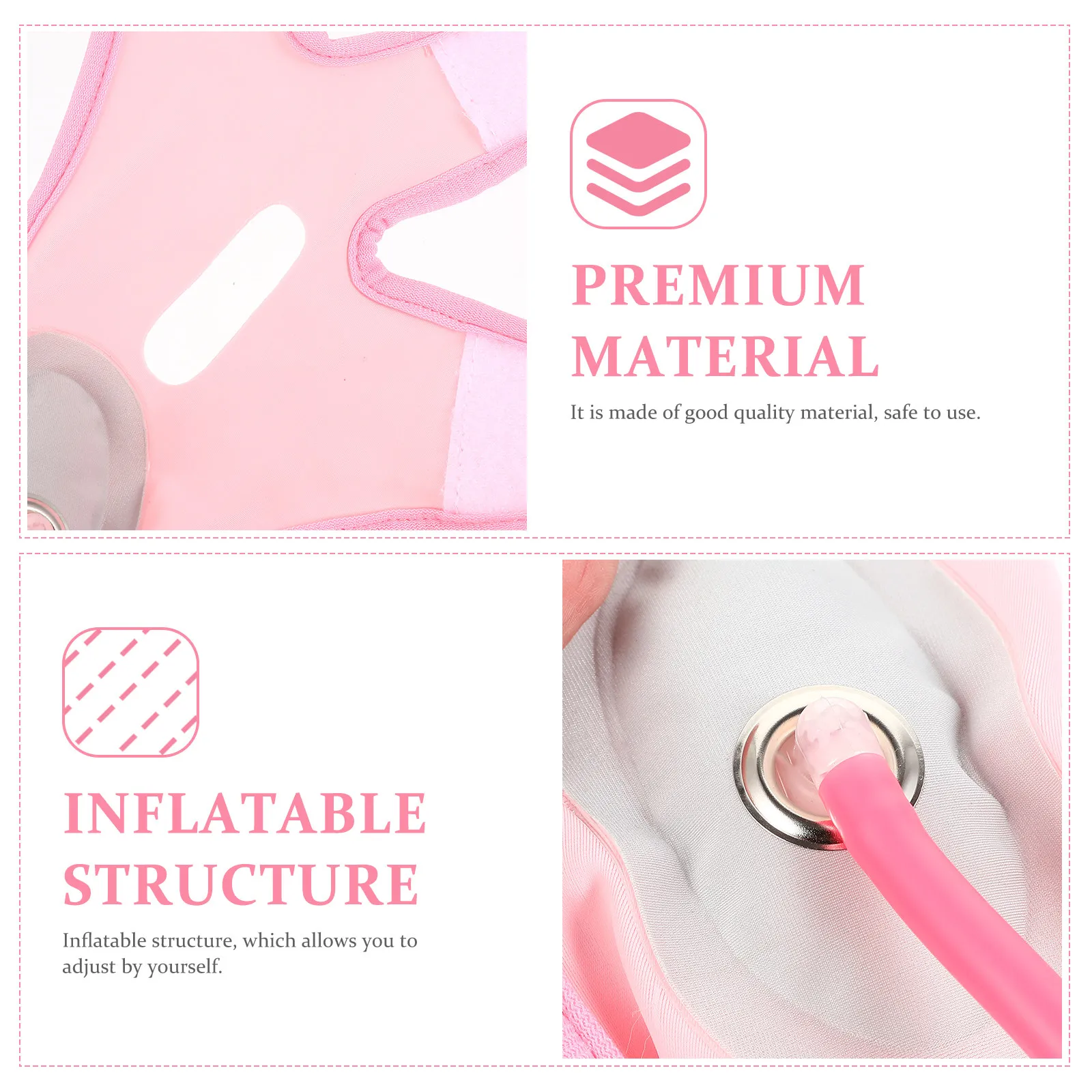 1 unidad de banda moldeadora facial adelgazante, correa inflable para levantar el rostro y la mandíbula, para mujeres, suministro de belleza facial, transpirable y reafirmante