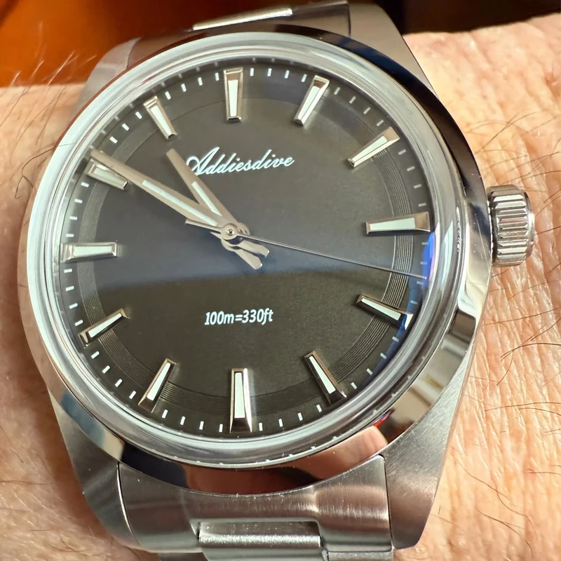 

Новые мужские часы ADDIESDIVE 36 мм с эффектом пузырькового стекла, суперлюминесцентные, водонепроницаемые, AD2066, мужские часы из нержавеющей стали, кварцевые часы