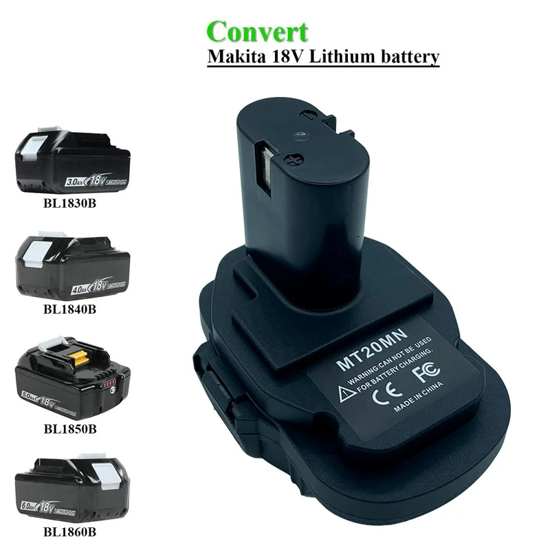 

MT20MN 18V li-ion battery Convert To 18V NI-CD/NI-MH Charger Tool Adapter for makita cordless power tool(No battery)