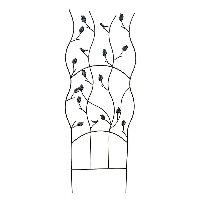 Wrought iron spiral bird screen climbing vine frame clematis flower stand gardening bracket courtyard garden decoration