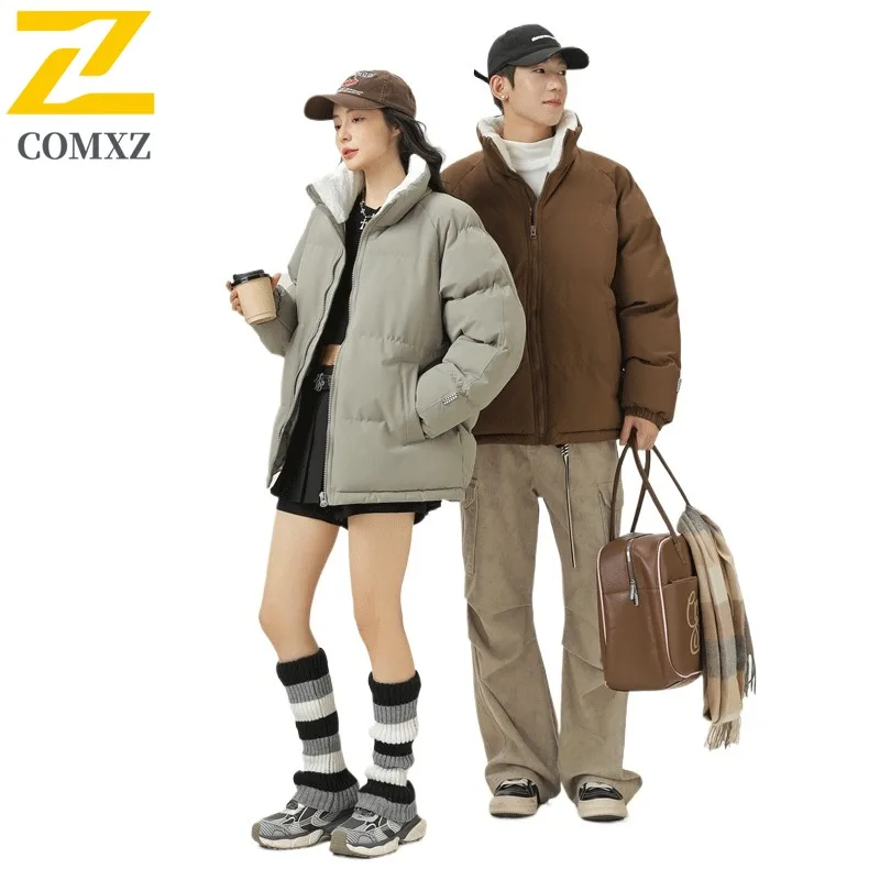 COMXZ الرجال القطن وسادة مبطنة الحديثة بلون سميكة مقاومة البرد الثلجي المشي لمسافات طويلة وسادة مبطنة اليومية الحد الأدنى الشتاء سترة