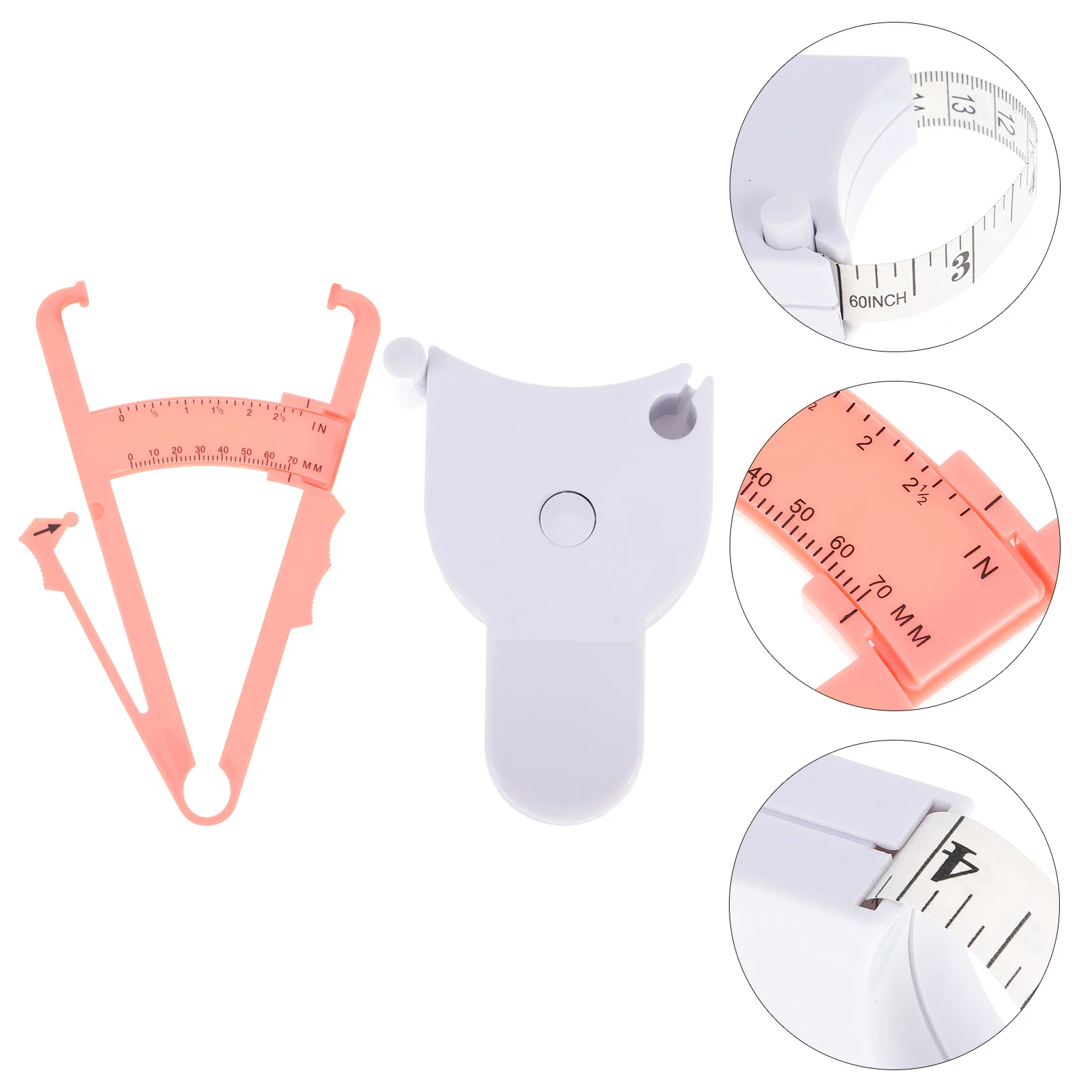 Skin Fold Callipers Fat Waist Ruler Portable Caliper Handheld Body Measurement Device