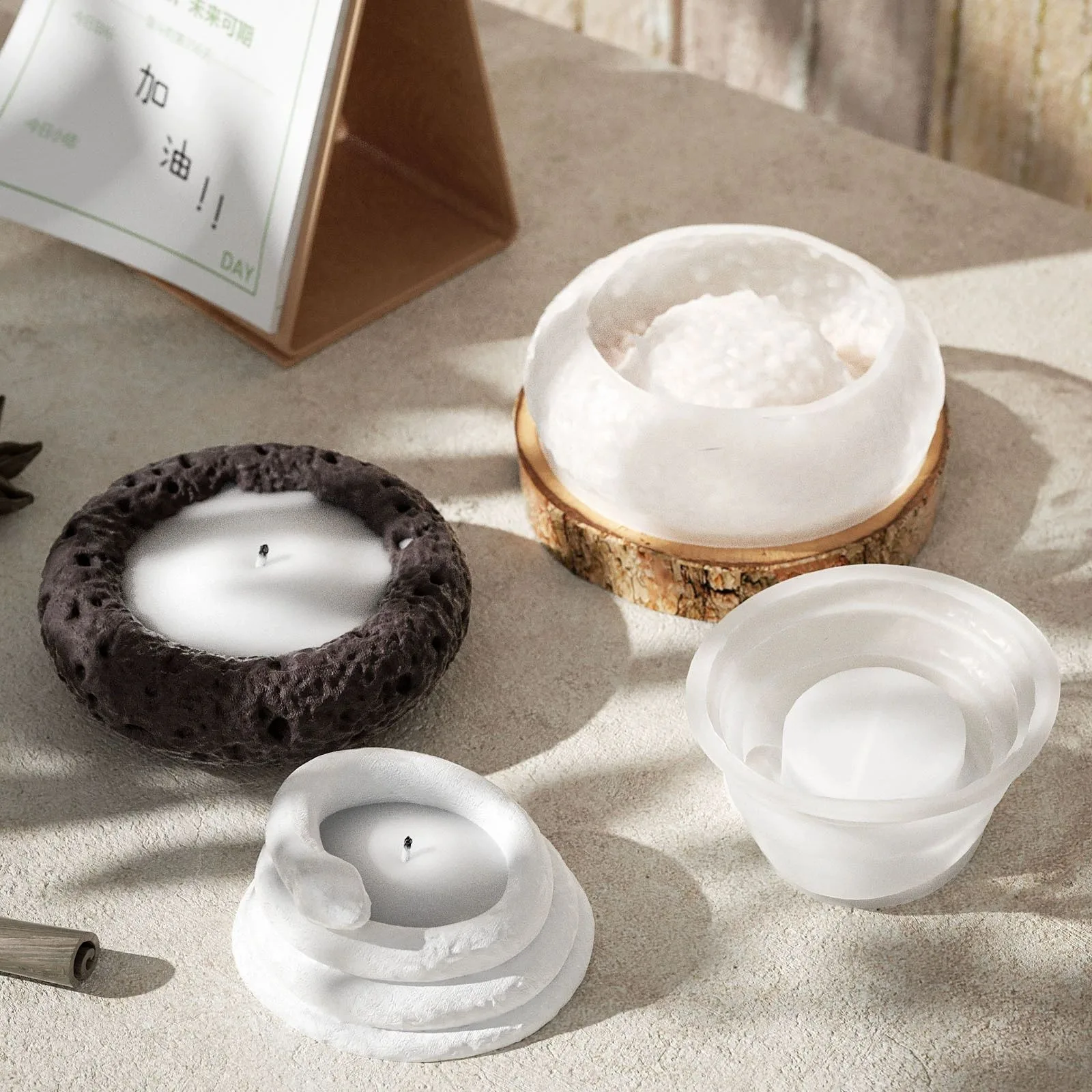 القنفذ ذهبية الروائح شمعة كوب قالب من السيليكون بالتنقيط الغراء DIY بها بنفسك حجر نمط روك الحيوان بيثون الجبس تخزين كوب القالب #5