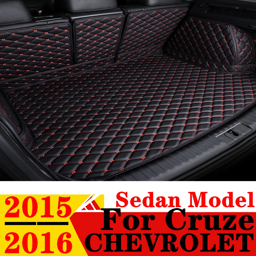 

Car Trunk Mat For Chevrolet Cruze Sedan 2016 2015 All Weather Rear Cargo Cover Carpet Liner Tail Vehicles Parts Boot Luggage Pad