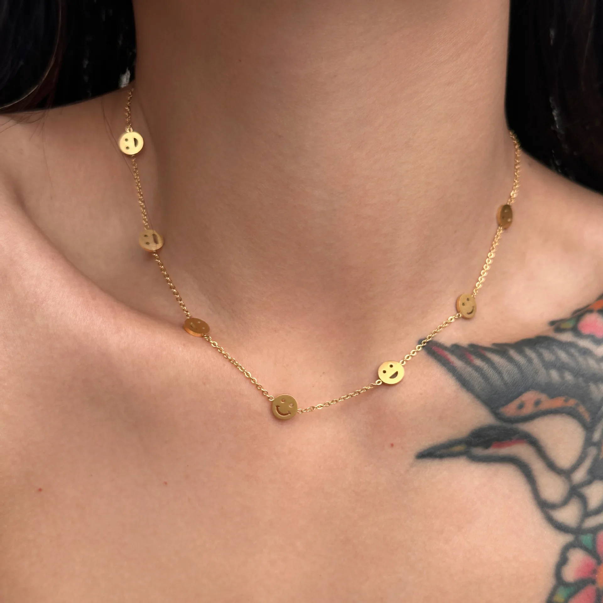 

Miranda Stainless Steel Necklace Minimalist Metal Texture Women Collar Necklace joyería acero inoxidable mujer Party Gift
