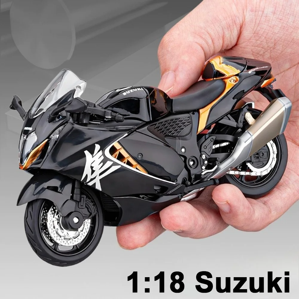 1:18 R1 سوزوكي هايابوسا GSX1000R هوندا Fireblade سبيكة نموذج دراجة نارية دييكاست سيارات لعب العجلات الأمامية توجيه الهدايا المقتنيات #1