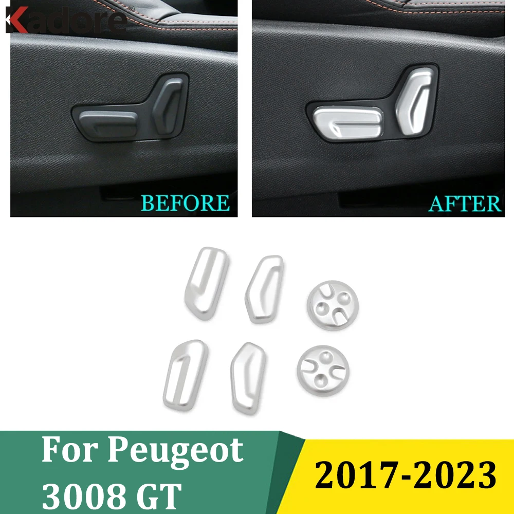 

For Peugeot 3008 GT 2017 2018 2019 2020 2021 2022 2023 Seat Adjust Switch Button Cover Trim Car Styling Interior Accessories