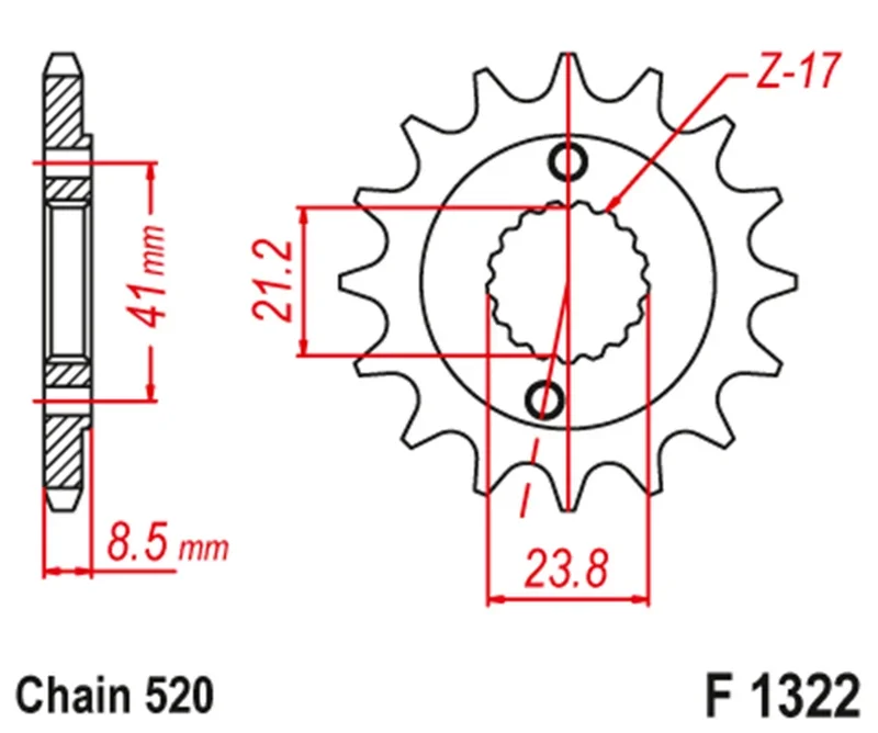 520 14T Motocycle Front Sprocket Pinion For Honda CRM250 MD24 MD32 1991-1999 TRX400EX Sportrax 400 XR400 R XR400R 1996-2004