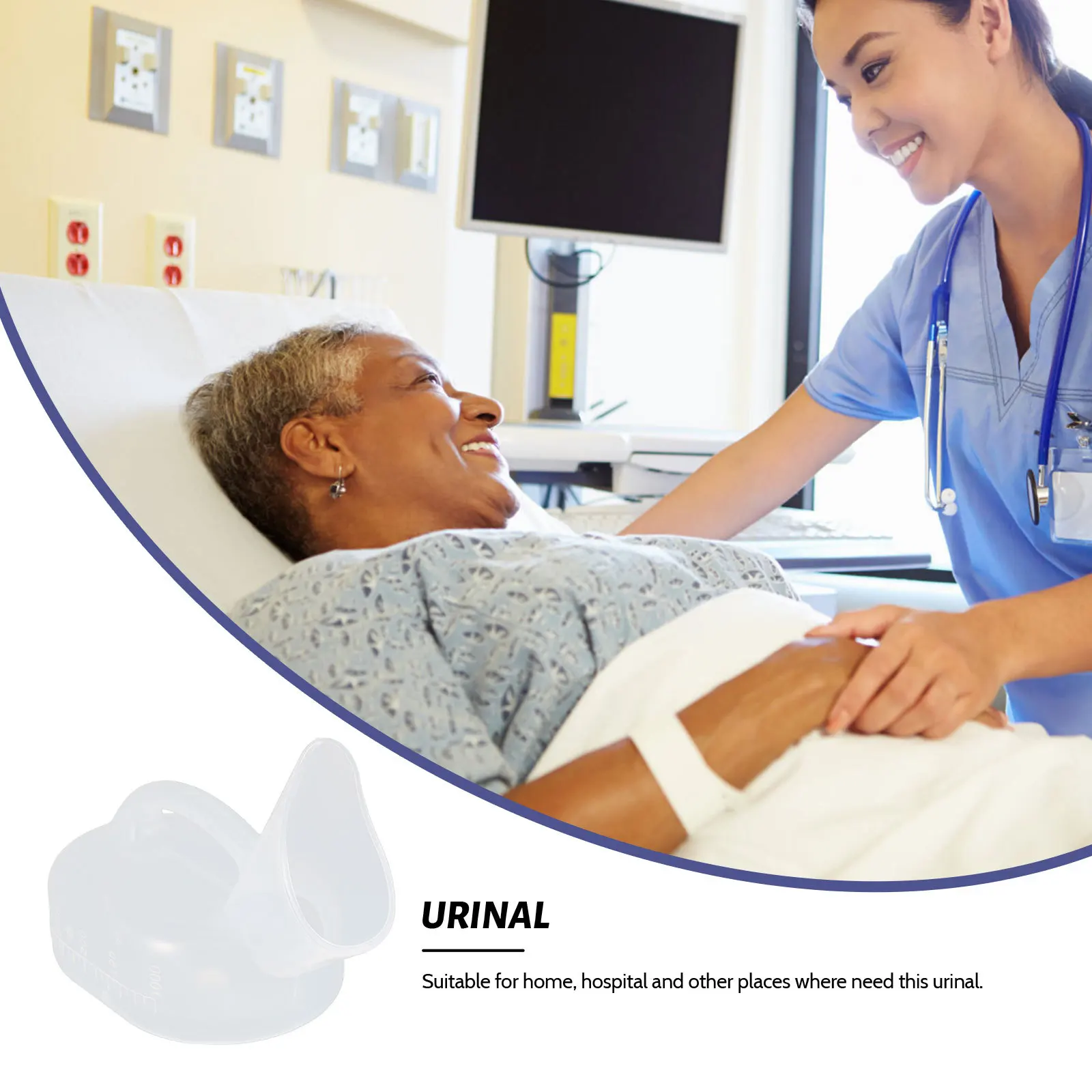 

2pcs Portable Urinal Bottle 1000Ml Washable Reusable Leakproof For Elderly Patient Care Outdoor Travel Camping Trekking