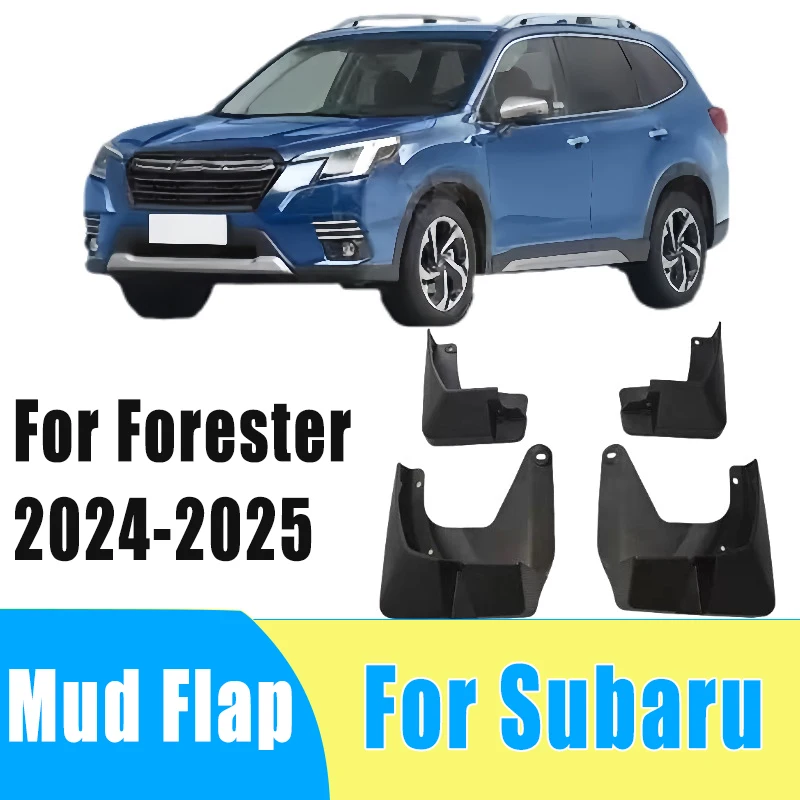 

4pcs Automobiles Tire Mudguard Waterproof Prevent Mud Splashing Car Mud Flap Fender Trim Accessory For Subaru Forester 2024-2025