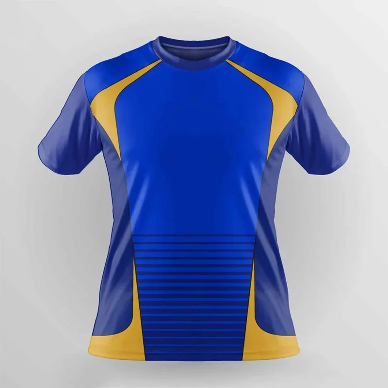 2025 Fashion men's badminton clothes casual 3D printed Sportswear training round neck short sleeve tshirt boys Plus size Tops