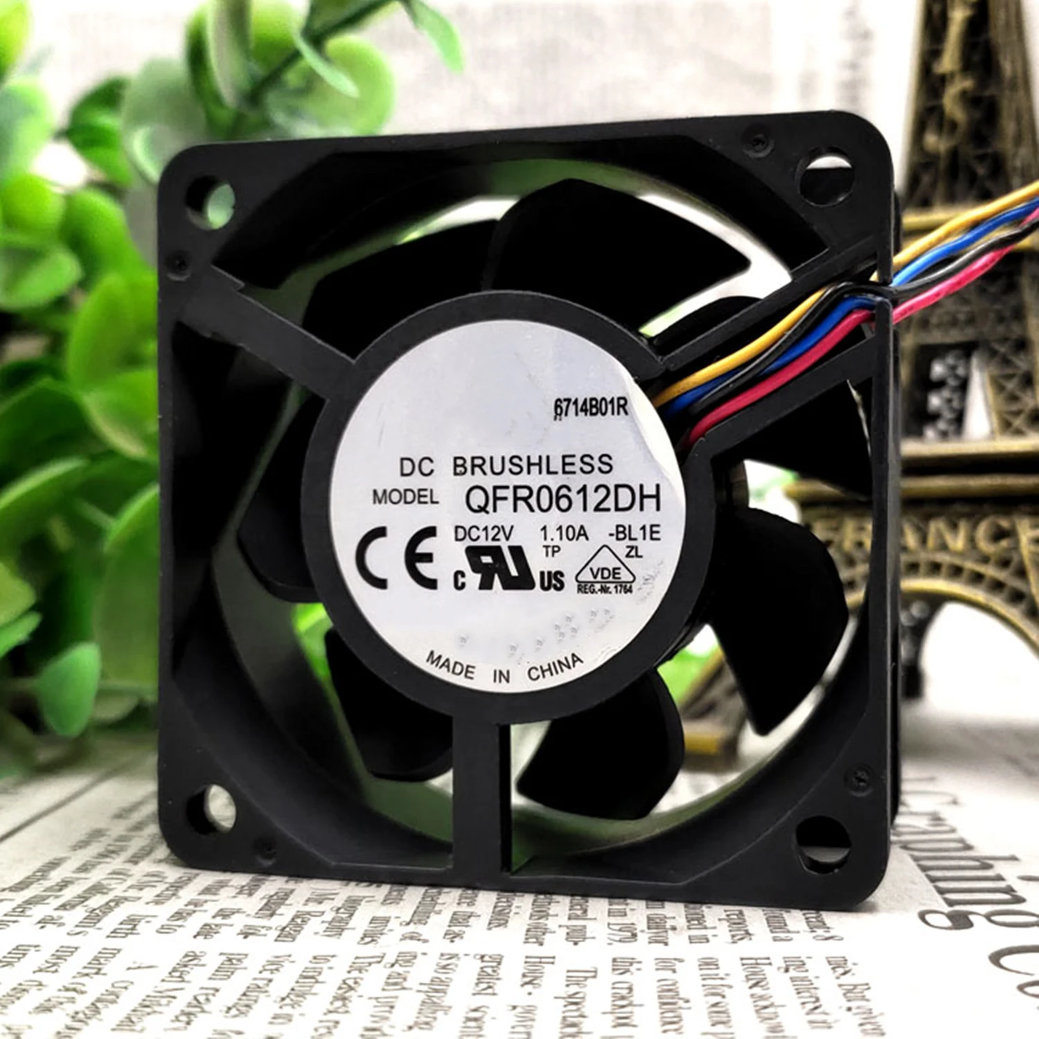 مروحة تبريد QFR0612DH DC 12V 1.10A 6CM 6025 60X60X25MM 2/3/4-Wire