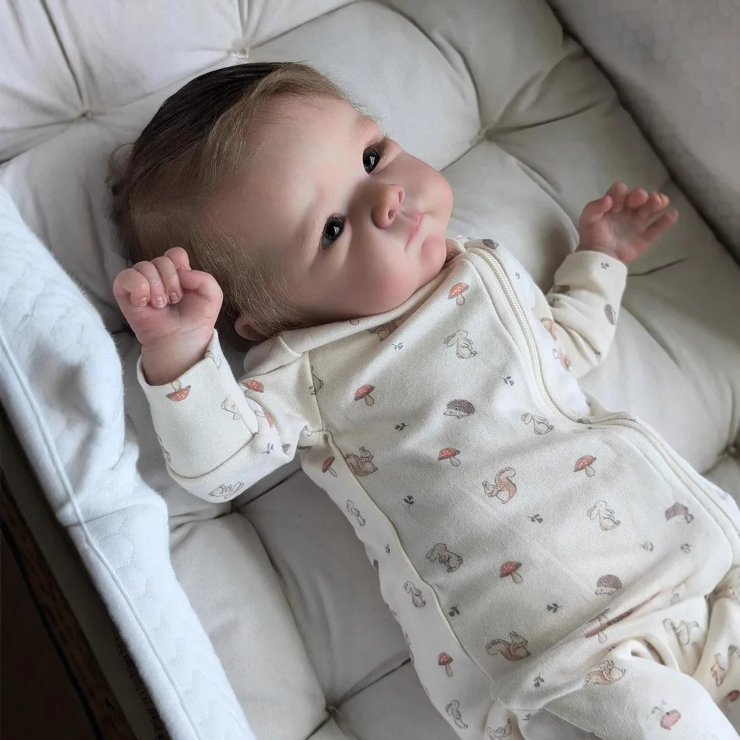 NPK 19inch Soft Body Newborn Baby Reborn Doll Bettie Lifelike Cuddly Baby Multiple Layers Painting 3D Skin with Visible Veins