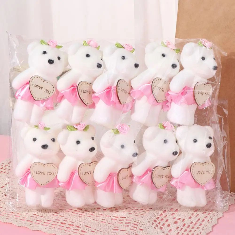 

10pcs/set Foam Bear Bear Plush Foam Toys Plush Doll Plush Animal Mini Bear Flower Bouquet 10cm Cartoon Cartoon Bouquet Doll