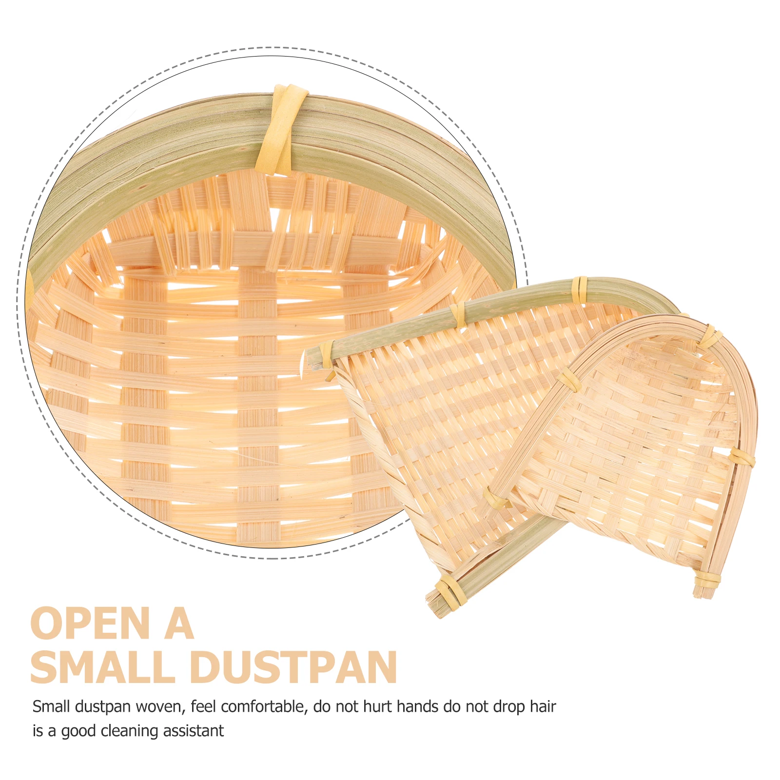 

2Pcs Woven Snack Baskets Mini Bamboo Storage Organizer Small Basket for Kitchen Bedroom Decorative Shelf Storage Baskets