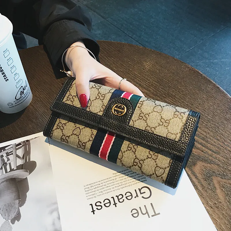 Real Leather Long Clutch Purse Women's Soft Cowhide Large Capacity Wallet Phone Holder Multifunctional Card Holder