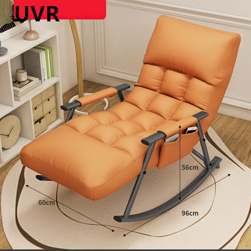 UVR Lazy Sofa Adult Rocking Chair Home Recliner Computer Chair Does Not Collapse Office Nap Chair Bed Adjustable Chaise Lounge