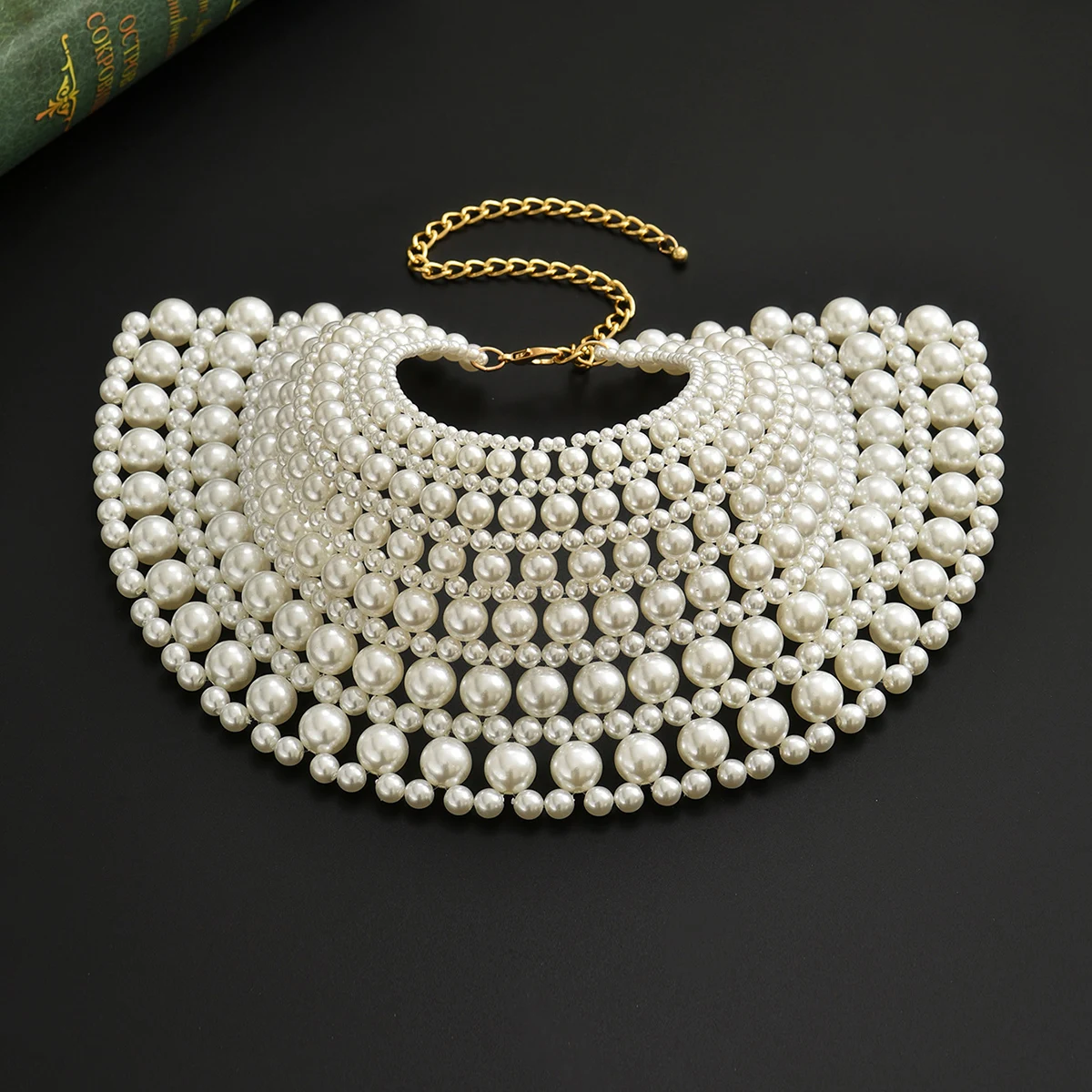 สร้อยคอแฟชั่น ไข่มุก ชุดแต่งงาน สายคล้องไหล่ เครื่องประดับ ลูกปัดทำมือ ดีไซน์แบรนด์