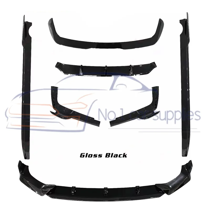 Fast Shipping PP Body Kit Glossy Black Front Car Bumper Lip Side Skirts Rear Diffuser Kit For X7 G07 SUV