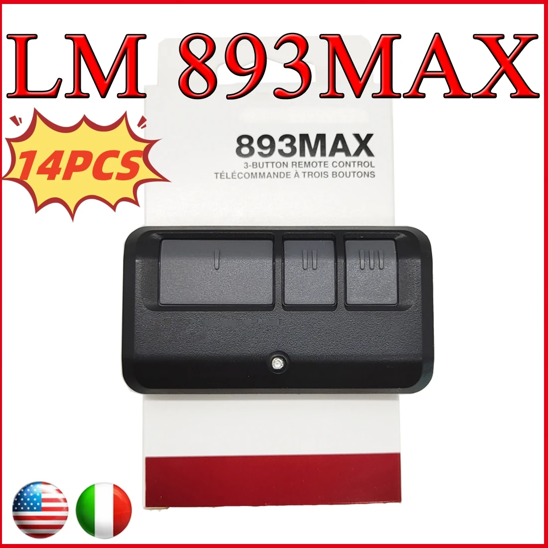 

14 шт. 893MAX открыватель распашных ворот дистанционный брелок для Liftmaster Chamberlain Craftsmn открыватели гаражных ворот замена 890MAX 893LM