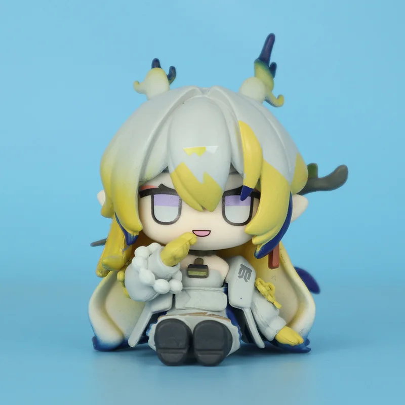 8CM Arknights Shu Game Action Figure Cute Model Doll Mini Desktop Ornament Decor Collectible Statue Girl Surprise Toys Gift