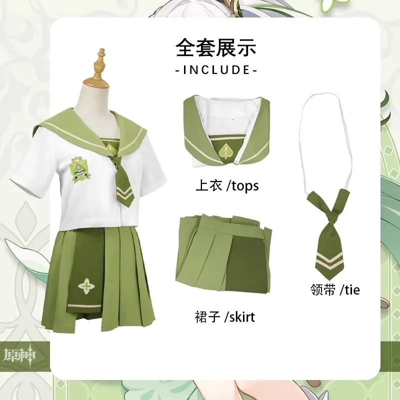 

Costume de marin périphérique de jeu Naxida doujin, costume de cosplay dérivé de dieu herbe, uniforme JK, costume d'étudiant