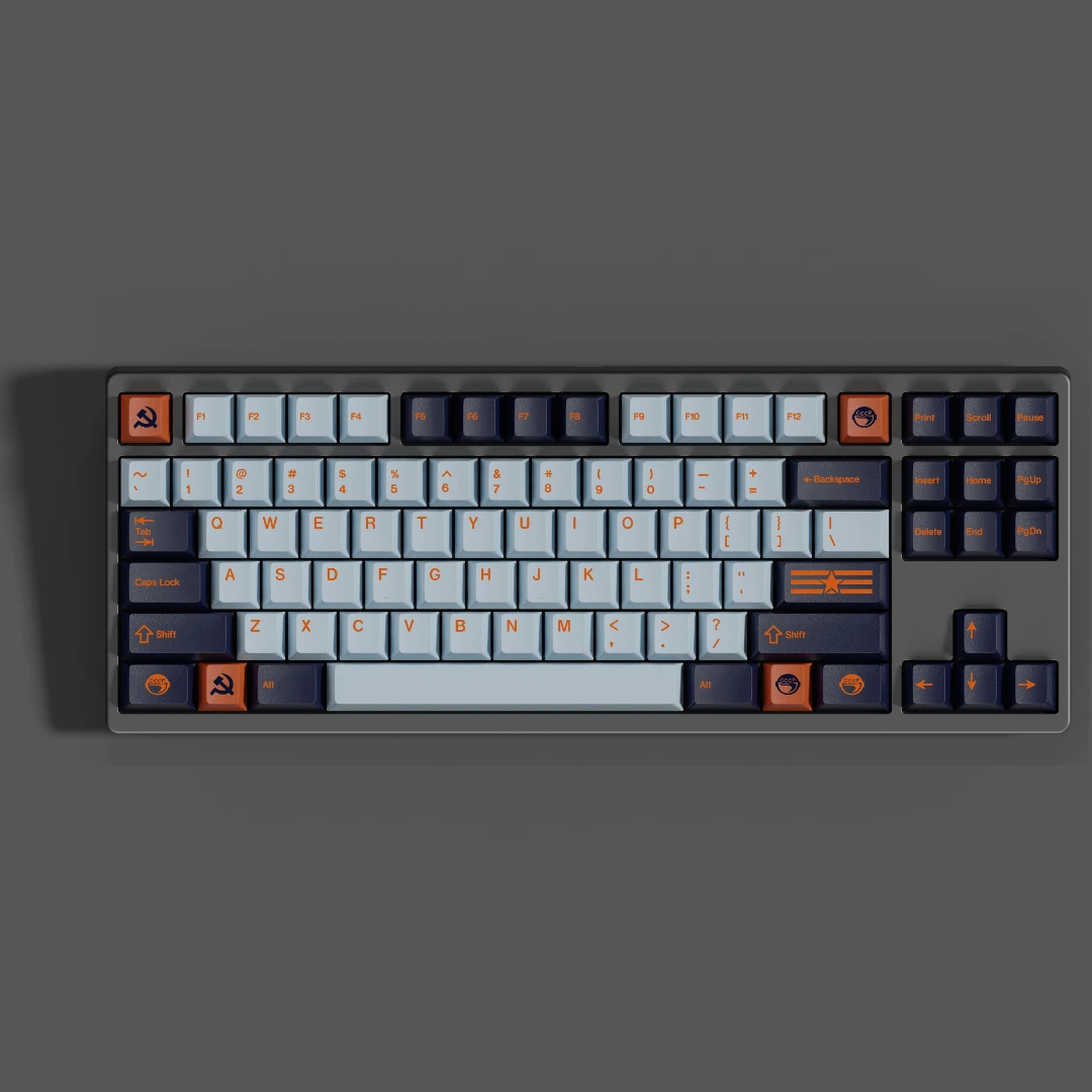 GMK YURI Keycaps Orange PBT Dye Sublimation Cherry Height for Mechanical Keyboard AULA F75 Ajazz Ak820 Pro Machenike K500 Game