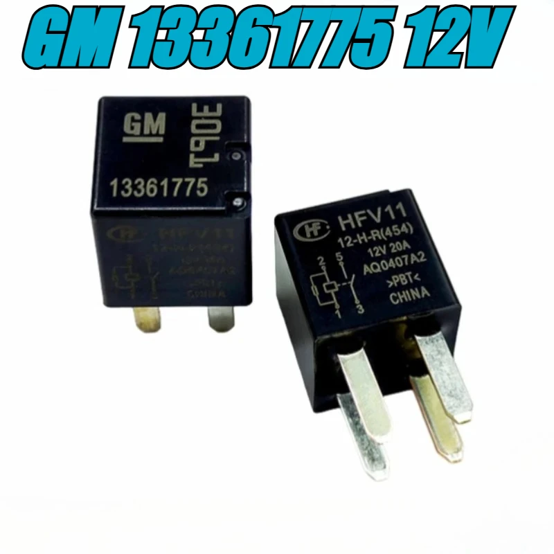 (Novo original) 1 pçs/lote 100% relé genuíno original: GM 13361775   12V 20A 4 pinos HFV11 12-H-R(454) Relé automotivo