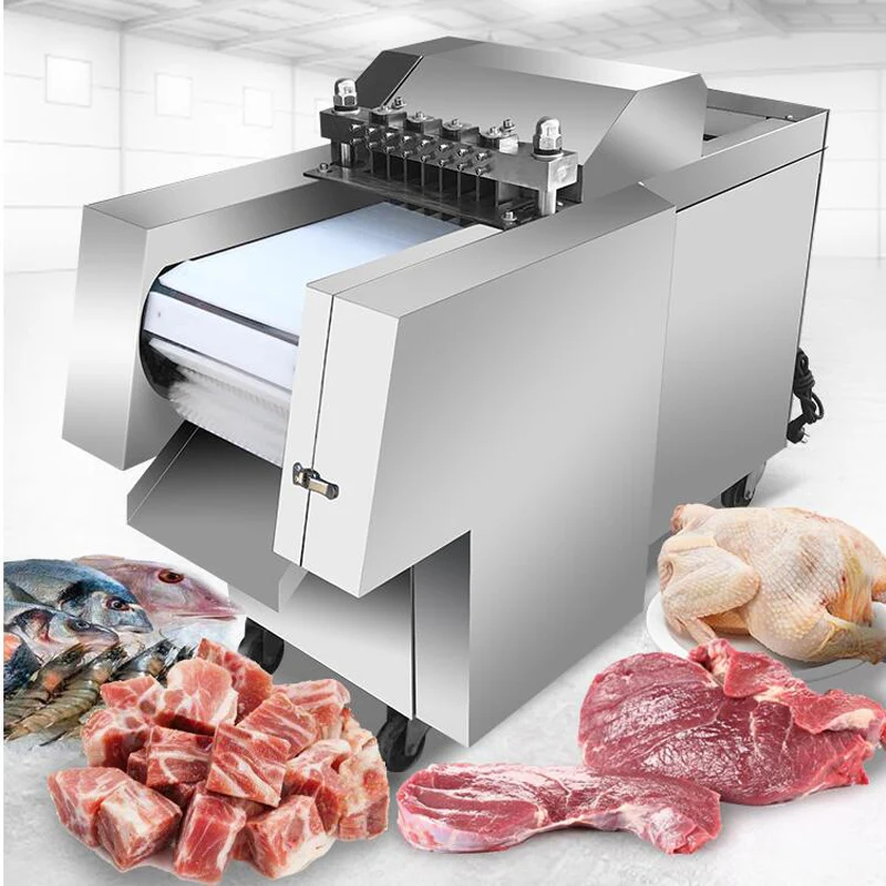 Industrial Automatic Stainless Steel Beef Mutton Dicing Machine/High Power Shredder Micro Frozen Meat Pellet Cutting Equipment