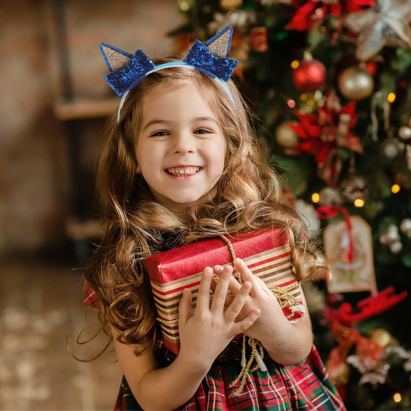 

Cat Ear Headband Sequin Kids Headband Lightweight Cute Hairband for Party Cosplay Children Girl Decorative Accessories