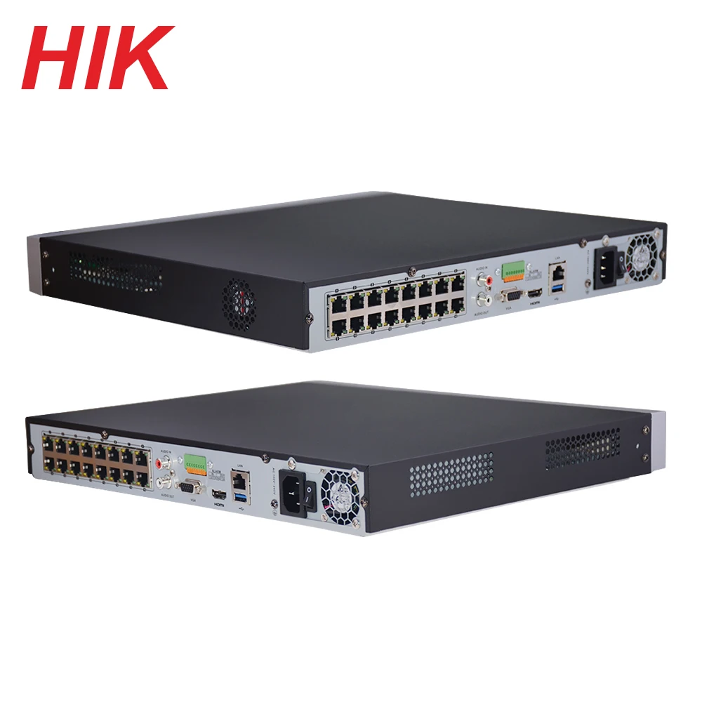 Hikvision POE NVR 8CH DS-7608NI-K2/8P 16CH DS-7616NI-K2/16P H.265 12MP Support Two way Audio Hik-CONNECT Security Surveillance