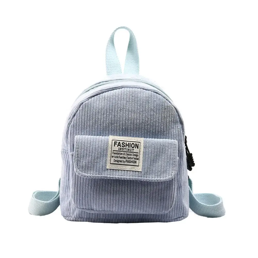 Bolsos simples para teléfono, mochila de pana, mochila de estilo coreano, Mini bolsos de hombro, bolso de mano de Color sólido, mochilas escolares para mujeres y niñas