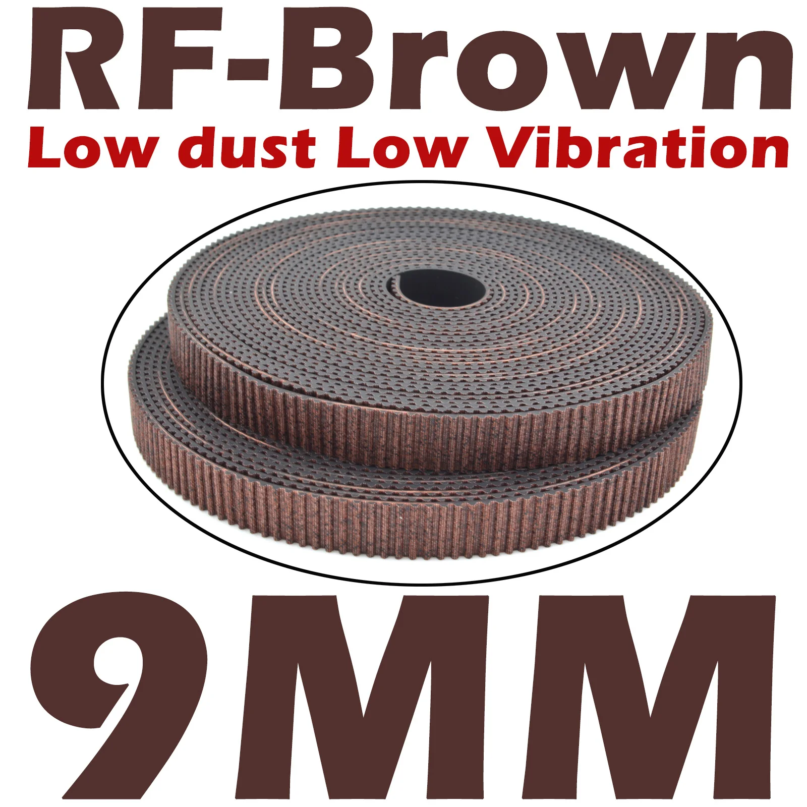 POWGE GT 1.5GT 1,5M Zahnriemen mit offenem Ende, Breite 6/9/10/12 mm, RF EPDM-Gummi, geringer Spielraum, Positioniergenauigkeit, 3D-Drucker