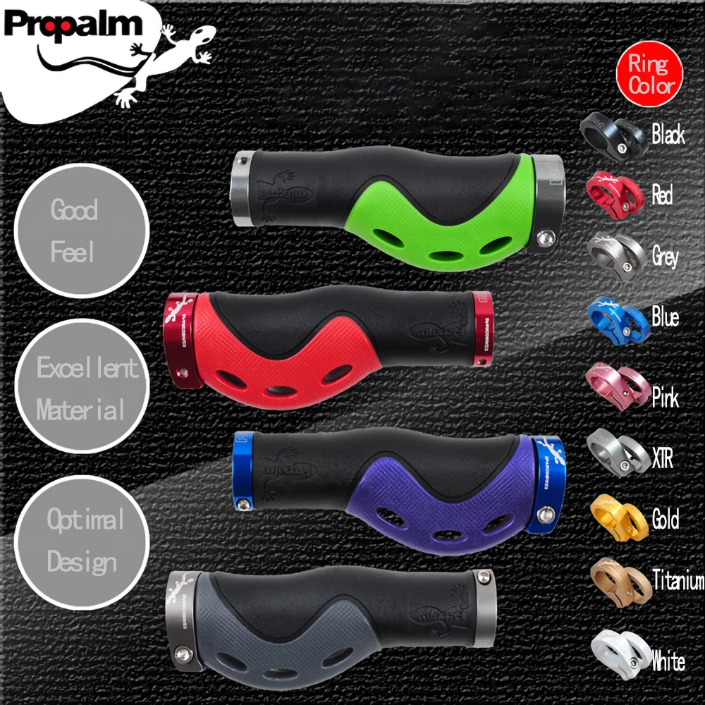 Propalm HY-1920EP Cycling Handlebar Grips Anti-Skid Double Color Lockable Mountain Road Bike Handle Covers Bike Accessories