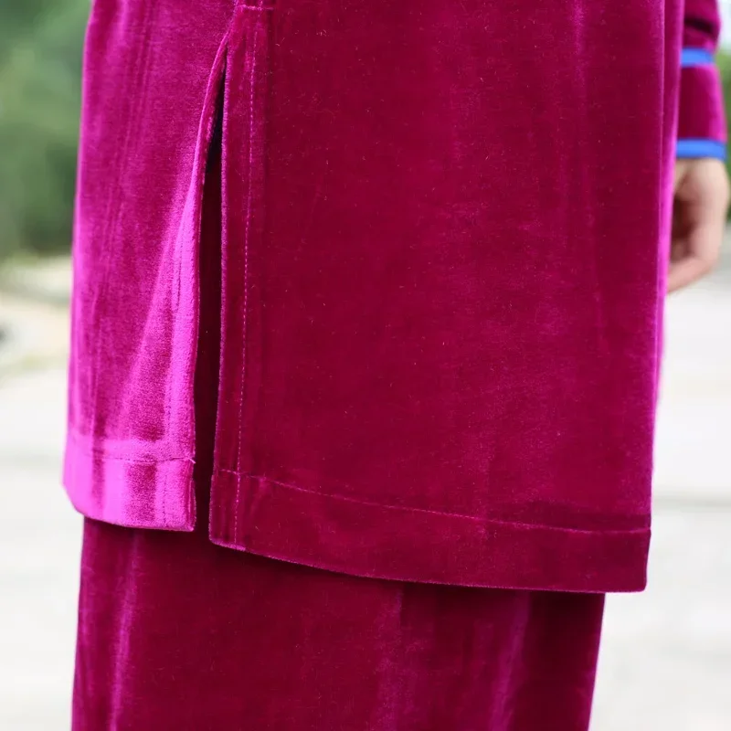 Winter Velvet Tai Chi Clothes Thick Kung Fu Dress Wushu Clothing Martial Art Uniform Long Sleeve 2025  Free Shipping - Image 3