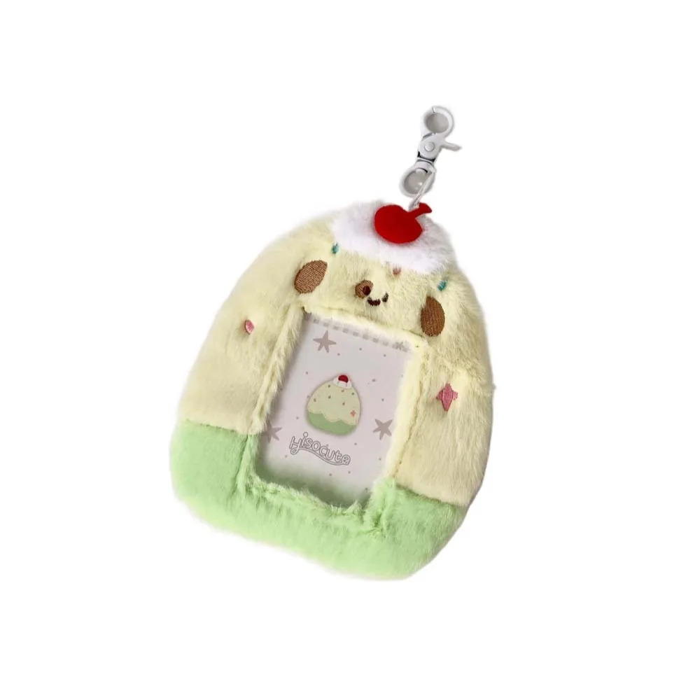 

Korean Idol Cartoon Photocard Holder Protective Case Ice Cream Shape Plush Photocard Holder Fluffy INS Bus Card Holder Star Fans