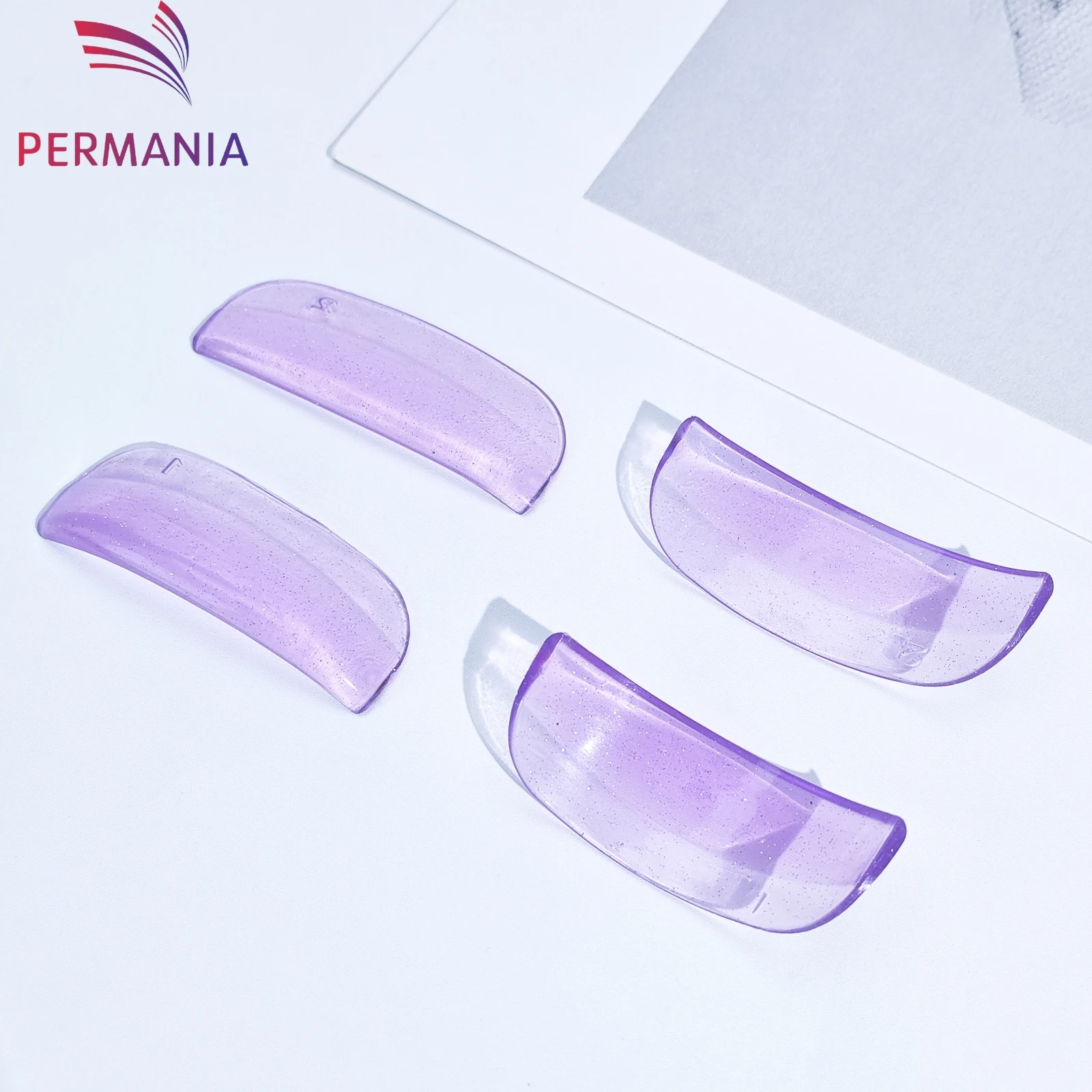 PERMANIA 4 Uds almohadilla de laminación permanente de pestañas de silicona Kit de varillas de elevación de pestañas reutilizables herramienta aplicadora de rizador de extensión de pestañas 3D