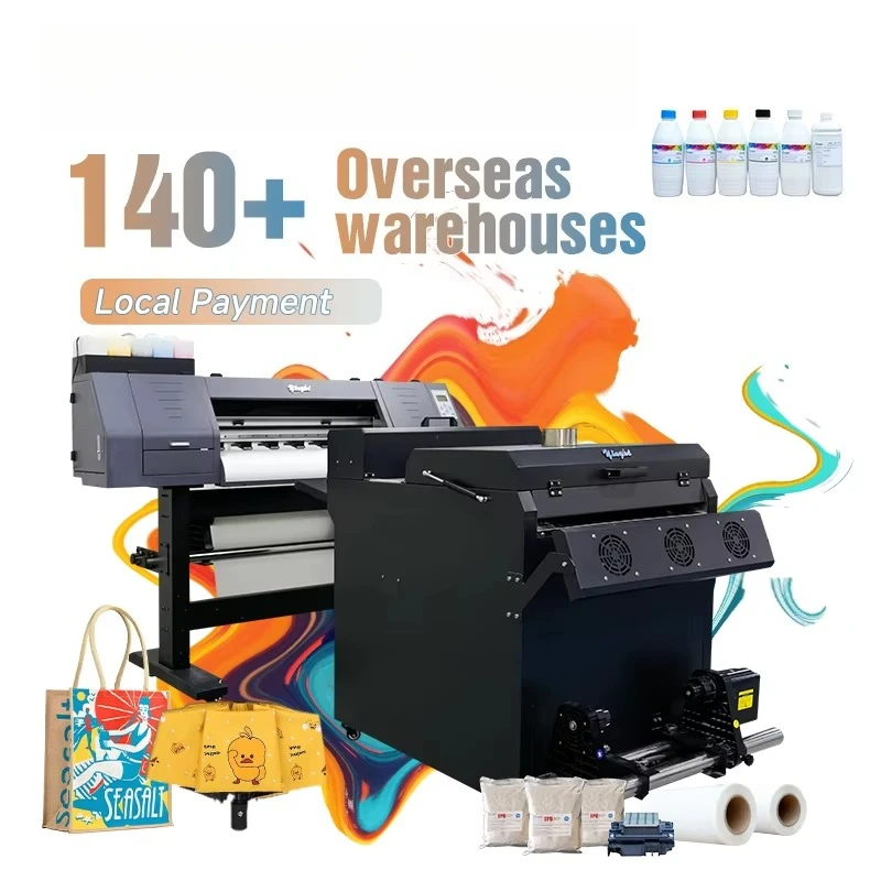 YINGHE 700mm DTF Printer Machine with High Speed I3200 Heads to Finish Printing for Clothe and Jeans in Overseas Warehouse