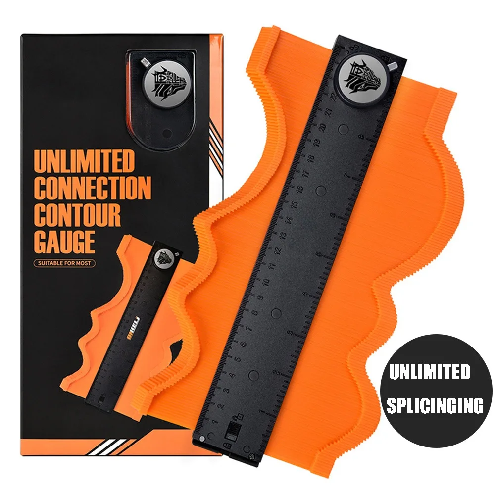 Contour Gauge Profile Tool- Adjustable Lock-Precisely Copy Irregular Shape Duplicator (Unlimited Connection)