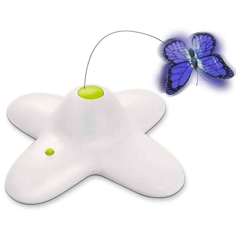 Automatic Cat Toys Motion Activated Butterfly Funny Toys Electronic Pet Cat Interactive Flutter Bug Puppy Toy Cat Accessories