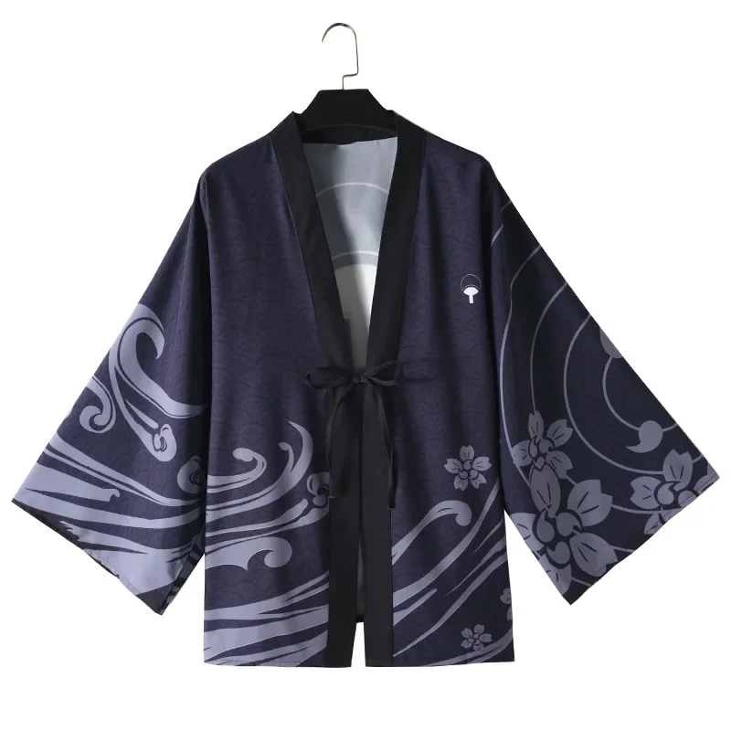Novo anime hokage konha kakashi madara sasuke cosplay trajes quimono uchiha símbolo manto haori adulto crianças jaqueta cardigan casaco