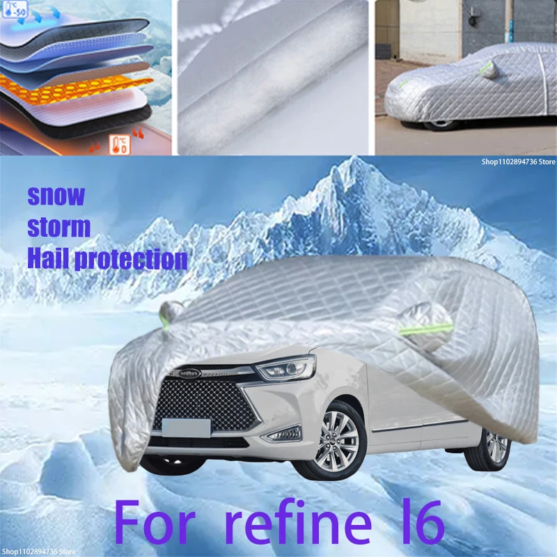 For refine l6 Outdoor Cotton Thickened Awning For Car Anti Hail Protection Snow Covers Sunshade Waterproof Dustproof